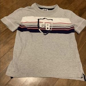 AUTH Dolce & Gabbana D&G Junior Boy's Gray Logo Shirt Top Sz 7